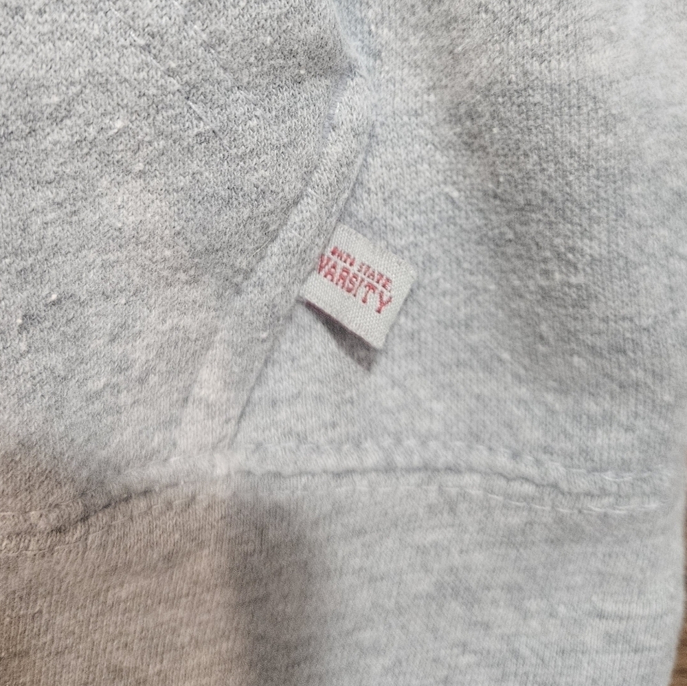 Ohio State Buckeyes Hoodie XL Gray Embroidered Spellout Red Hood Lining - Picture 3 of 7